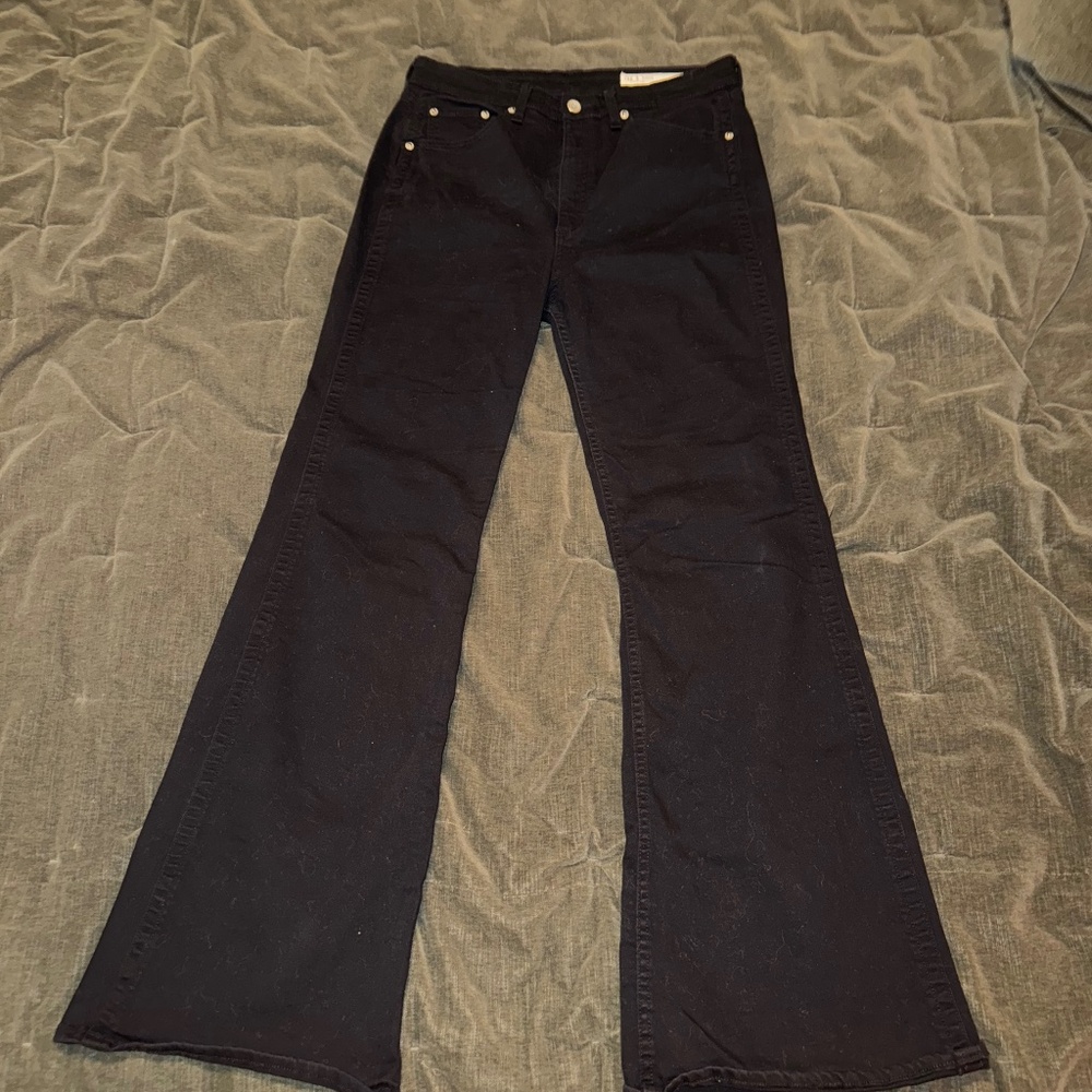 Rag & Bone Black Flare Denim